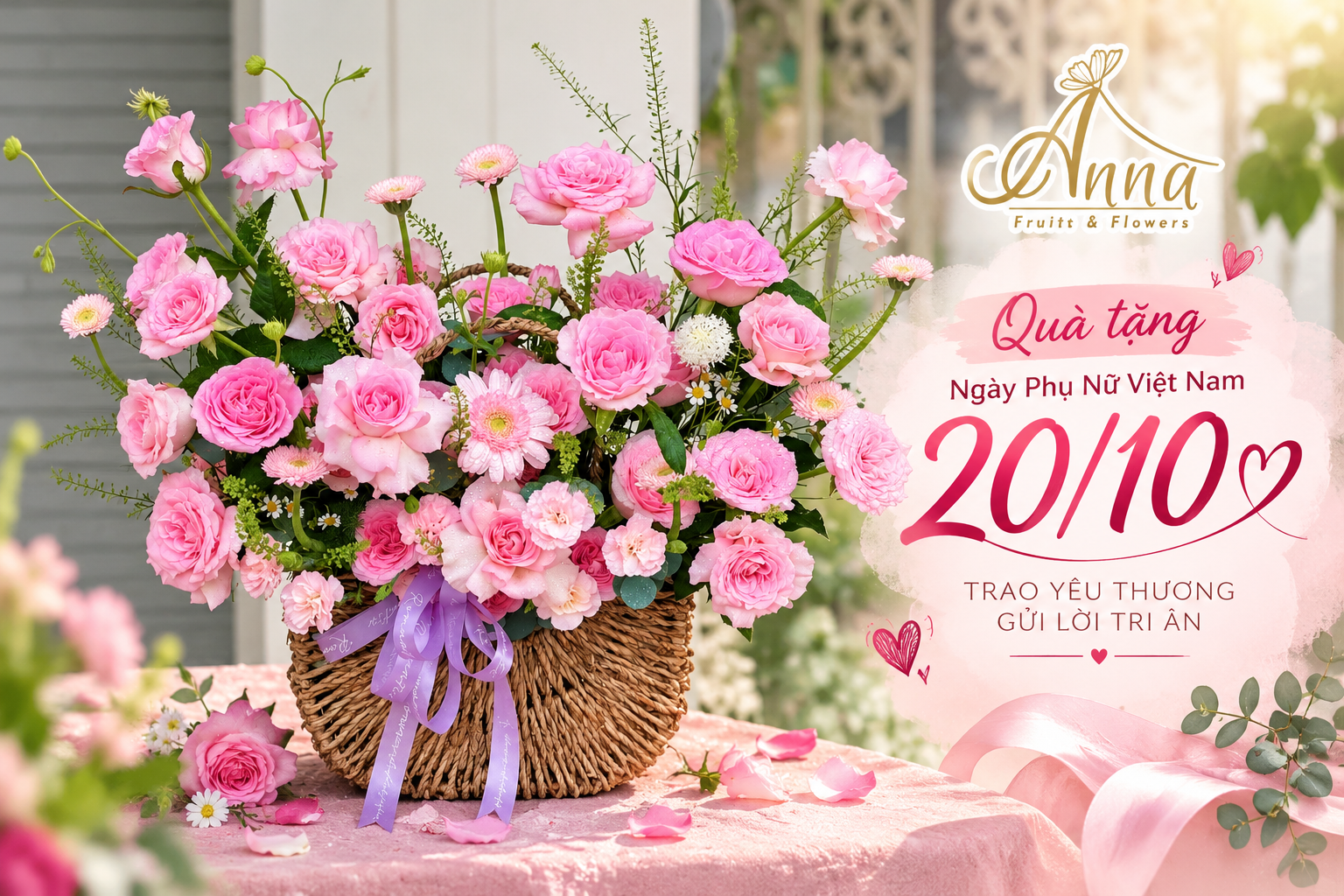 Hoa tặng 20/10 đẹp và ý nghĩa
