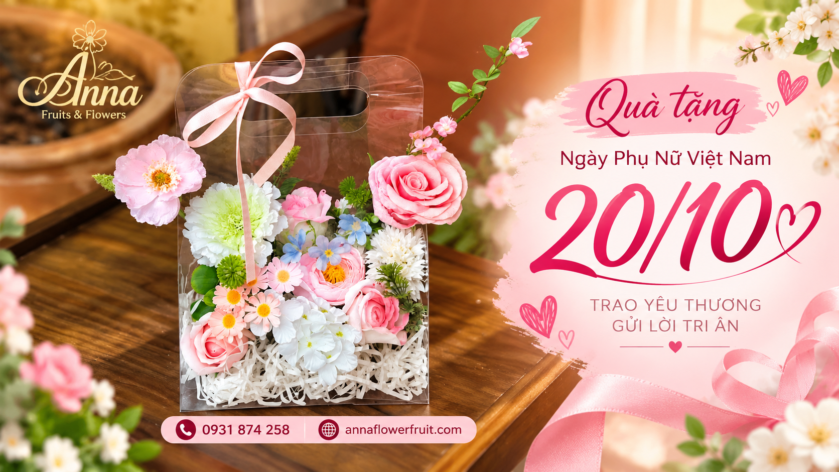 Hoa tặng mẹ 20/10 đẹp và ý nghĩa