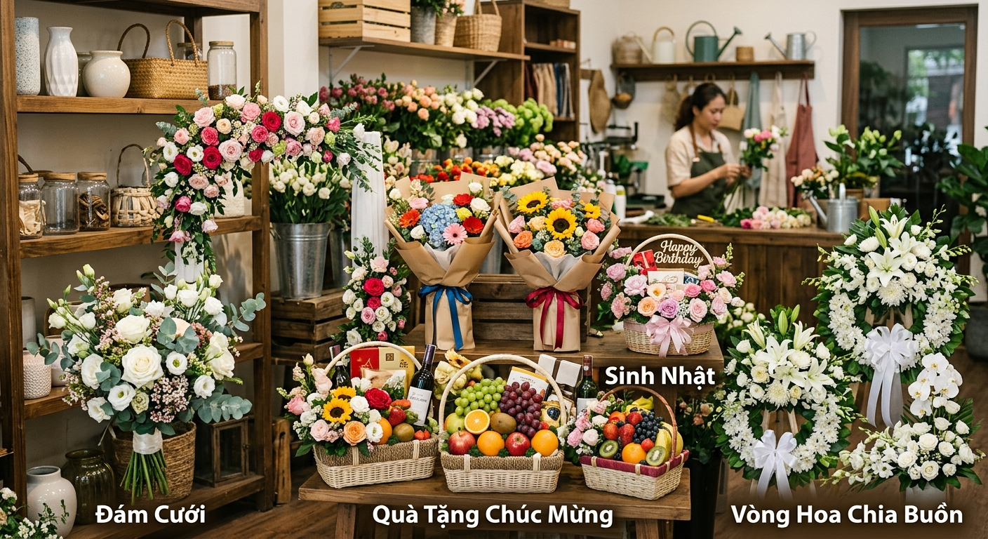 Các dòng sản phẩm hoa tươi phổ biến theo từng dịp